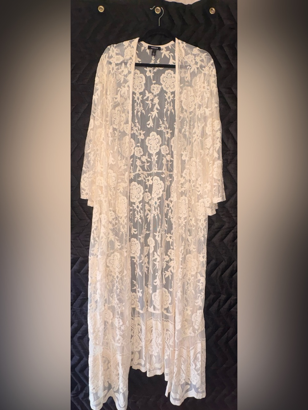 Torrid Lacey Cream Kimono